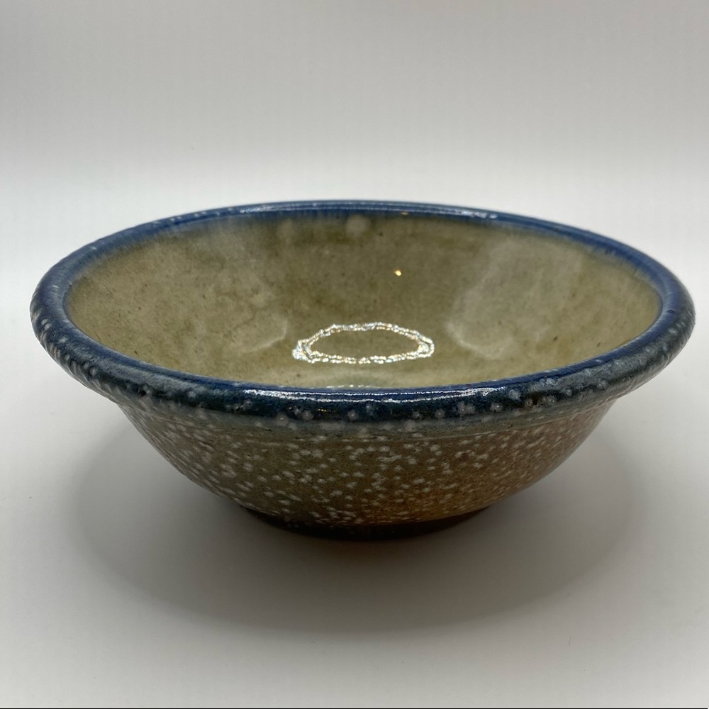 Studio pottery stoneware glazed bowl.